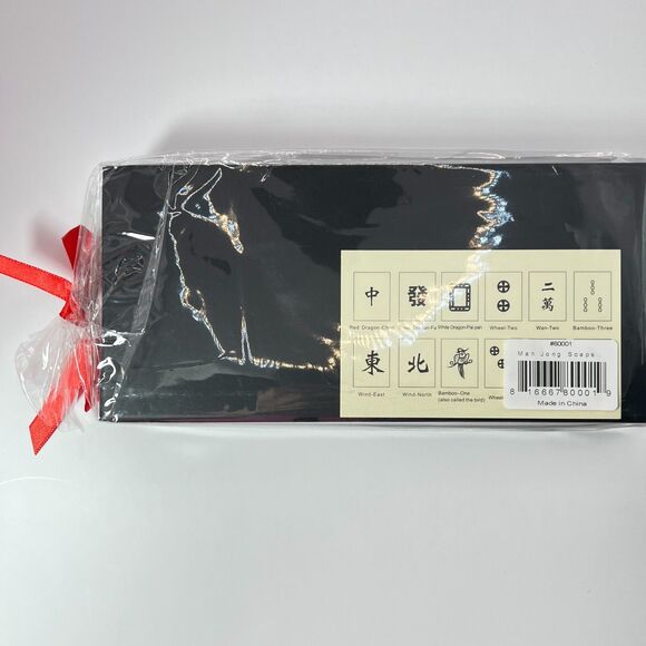 NIB Set of 12 Mah Jong Soaps Red Green White Dragons Bamboos  Winds Cracks - Picture 4 of 4